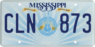 MS license plate CLN873