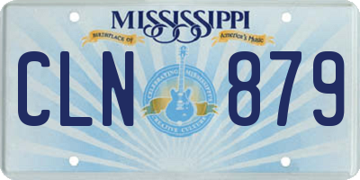 MS license plate CLN879