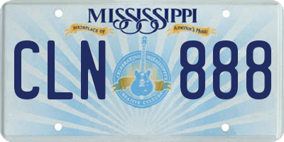 MS license plate CLN888