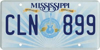 MS license plate CLN899