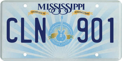 MS license plate CLN901