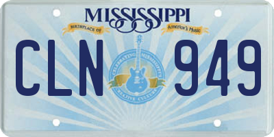 MS license plate CLN949