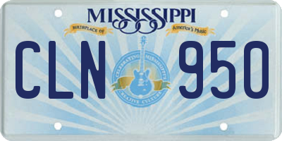 MS license plate CLN950