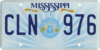 MS license plate CLN976