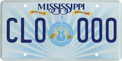 MS license plate CLO000