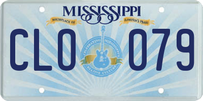 MS license plate CLO079