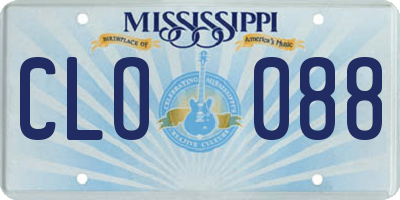 MS license plate CLO088