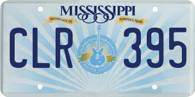 MS license plate CLR395