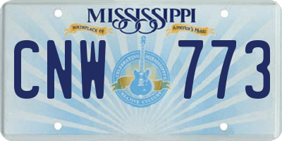 MS license plate CNW773