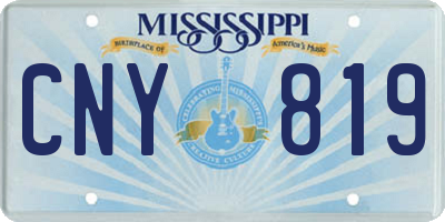 MS license plate CNY819