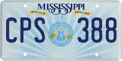 MS license plate CPS388