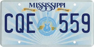 MS license plate CQE559
