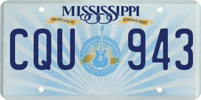MS license plate CQU943