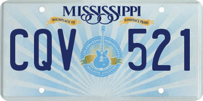 MS license plate CQV521