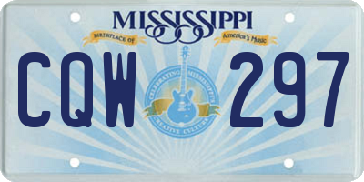 MS license plate CQW297