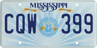 MS license plate CQW399
