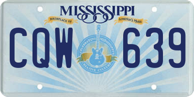 MS license plate CQW639