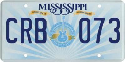 MS license plate CRB073