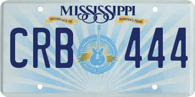 MS license plate CRB444