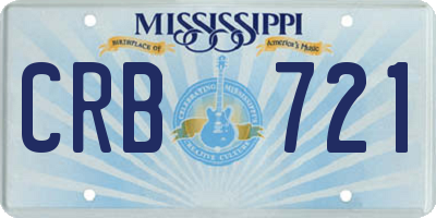 MS license plate CRB721