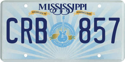MS license plate CRB857