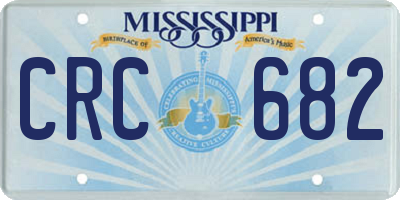MS license plate CRC682
