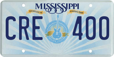 MS license plate CRE400