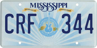 MS license plate CRF344