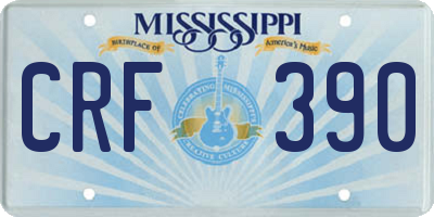 MS license plate CRF390
