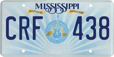 MS license plate CRF438