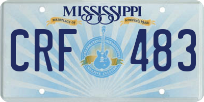 MS license plate CRF483