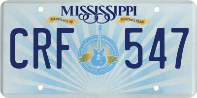 MS license plate CRF547