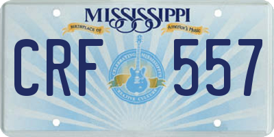MS license plate CRF557
