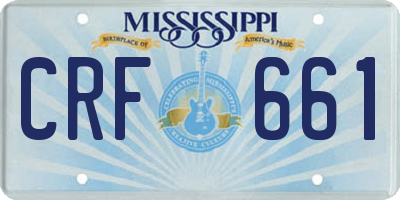 MS license plate CRF661