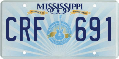 MS license plate CRF691