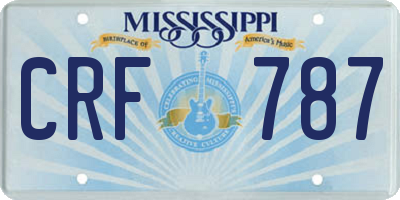 MS license plate CRF787