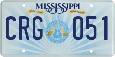 MS license plate CRG051