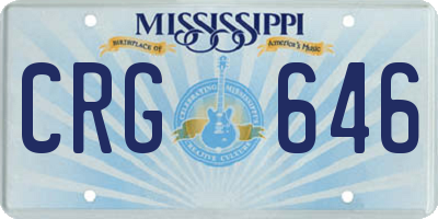 MS license plate CRG646
