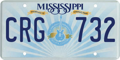 MS license plate CRG732