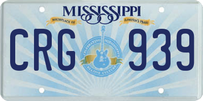 MS license plate CRG939