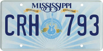 MS license plate CRH793