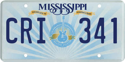 MS license plate CRI341