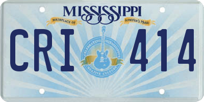 MS license plate CRI414
