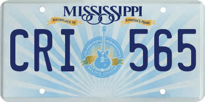 MS license plate CRI565