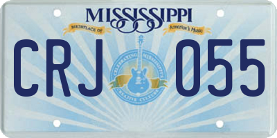 MS license plate CRJ055