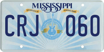 MS license plate CRJ060
