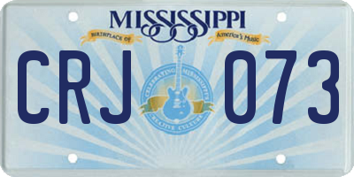 MS license plate CRJ073