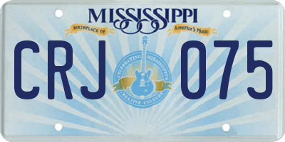 MS license plate CRJ075