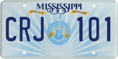MS license plate CRJ101