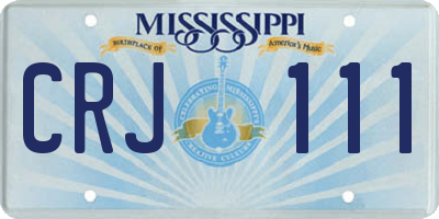 MS license plate CRJ111
